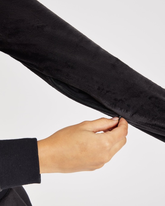 Og Stage Velours Cropped Hoodie Hoodrich Black/white/lychee