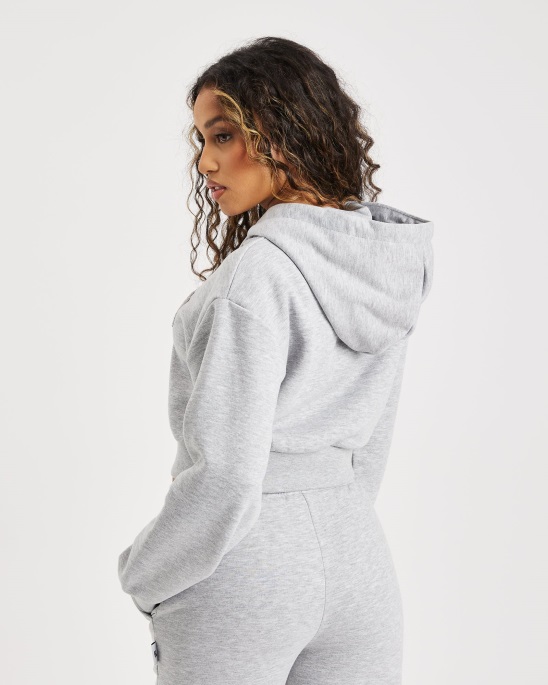 Og Kraze Cropped Hoodie Graumeliert/grau (restock) Hoodrich