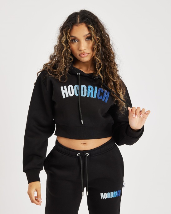 Schwarz/Blau (Restock) Hoodrich Og Kraze Cropped Hoodie