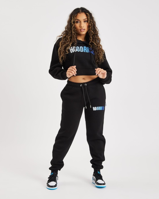 Schwarz/Blau (Restock) Hoodrich Og Kraze Cropped Hoodie