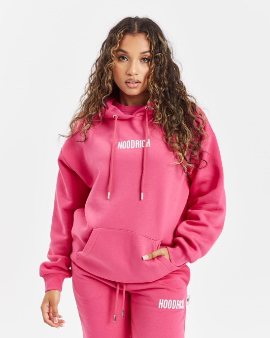 Pink/weißer Kapuzenpullover Mit Kleinem Og Storm-Logo