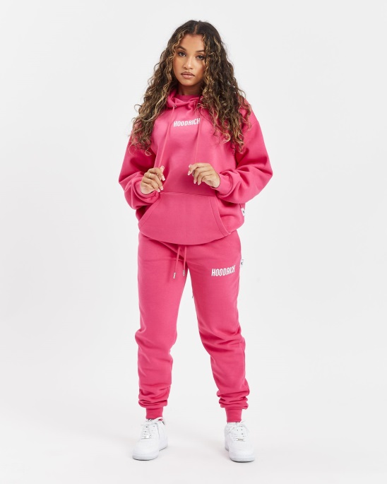 Pink/weißer Kapuzenpullover Mit Kleinem Og Storm-Logo