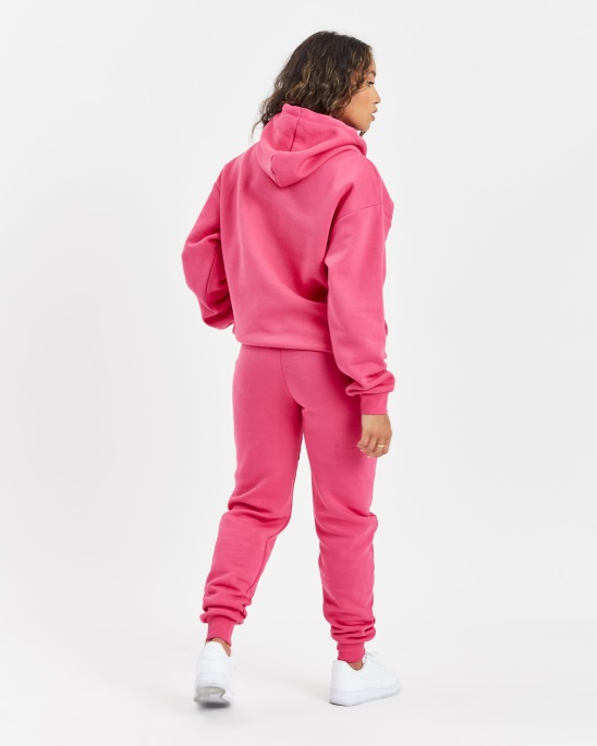 Pink/weißer Kapuzenpullover Mit Kleinem Og Storm-Logo