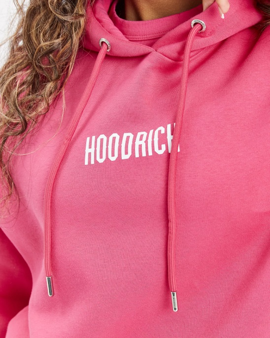 Pink/weißer Kapuzenpullover Mit Kleinem Og Storm-Logo