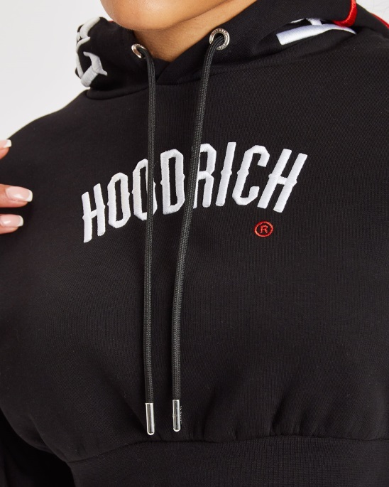 Og Calor Cropped Hoodie Hoodrich Schwarz/weiß/rot