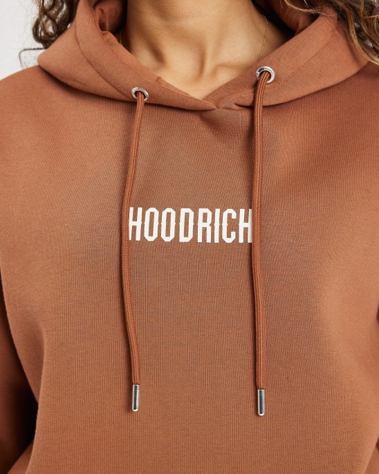 Og Storm Small Logo Hoodie Braun/Creme Hoodrich