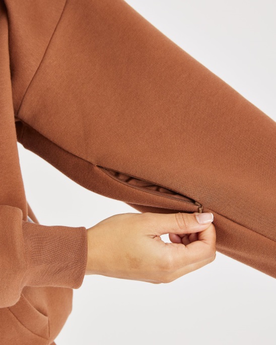 Og Storm Small Logo Hoodie Braun/Creme Hoodrich