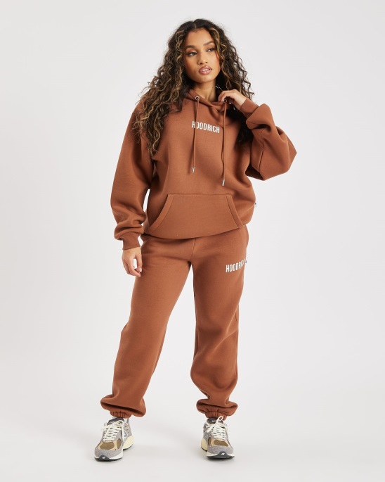 Og Storm Small Logo Hoodie Braun/Creme Hoodrich