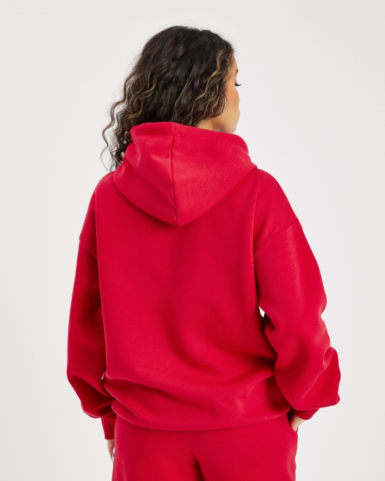 Hoodrich Litschi/Weiß Og Storm Hoodie Mit Kleinem Logo