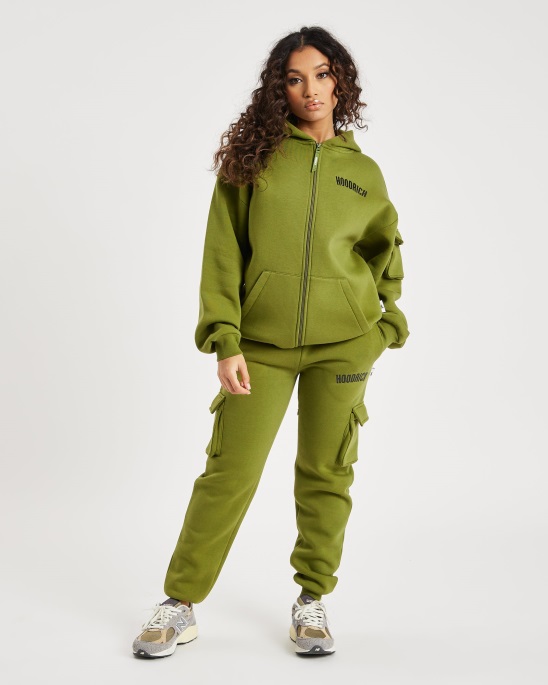 Og Luna Cargo-Jogginghose Olivgrün/schwarz Hoodrich