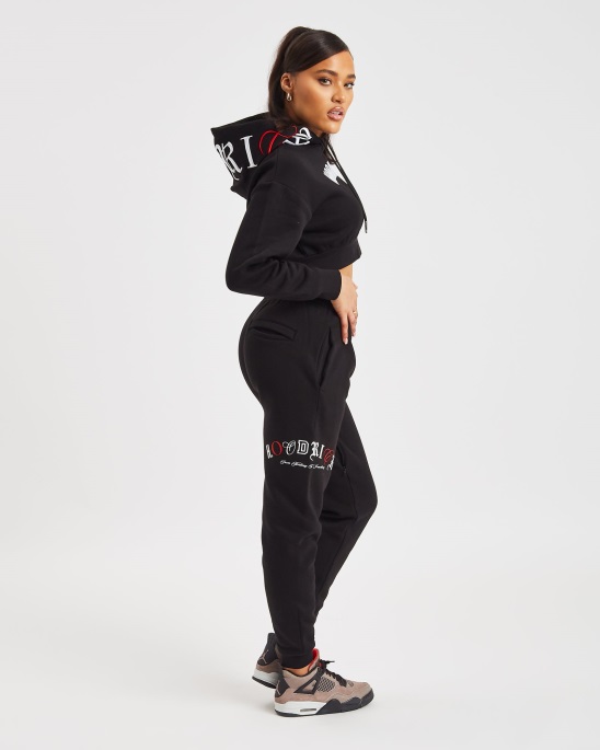 Schwarz/weiß/rote Hoodrich Og Calor Jogginghose