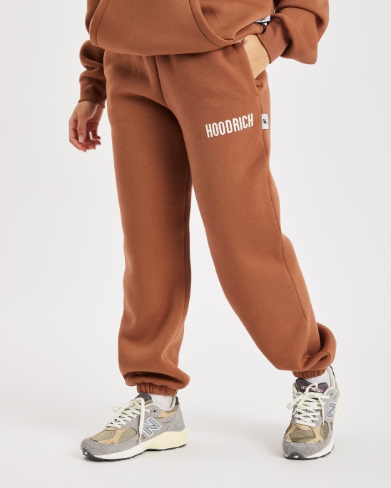 Braun/Creme Og Storm Jogginghose Mit Kleinem Logo