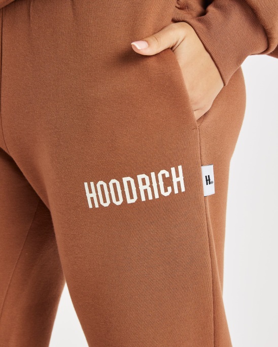 Braun/Creme Og Storm Jogginghose Mit Kleinem Logo