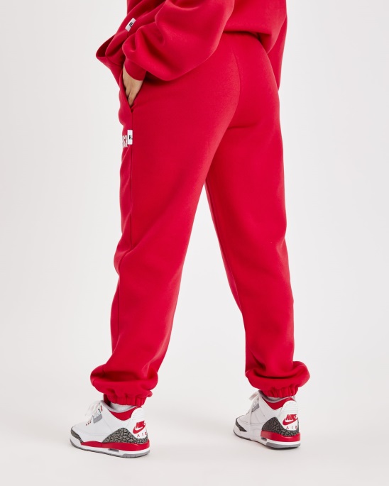 Og Storm Small Logo Jogginghose Hoodrich Litschi/Weiß