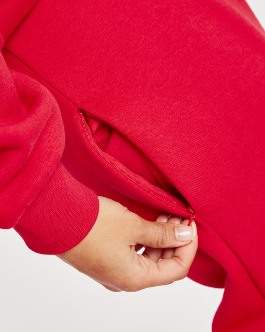 Og Storm Small Logo Jogginghose Hoodrich Litschi/Weiß