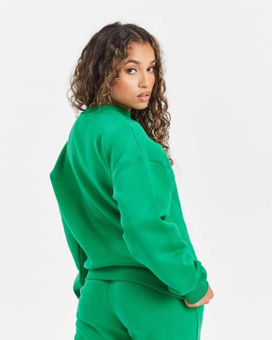 Hoodrich Og Storm Kleines Logo-Sweatshirt Grün/weiß