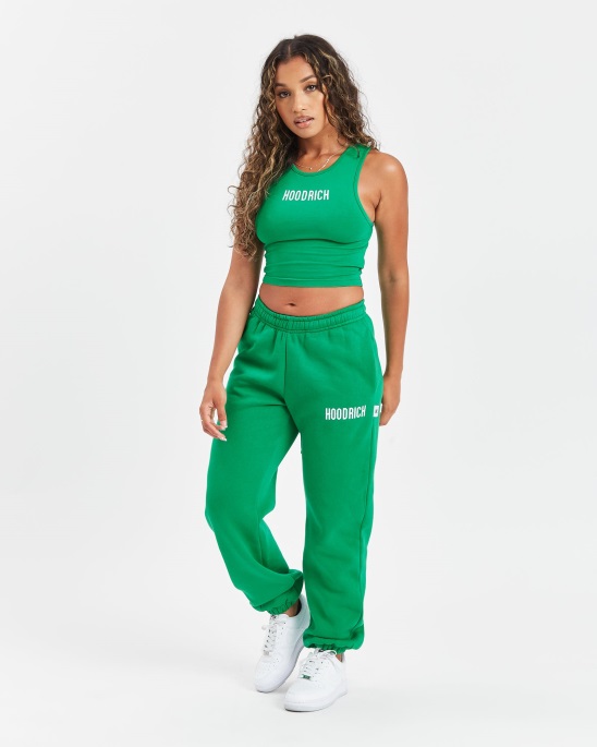 Og Storm Cropped Tank Top Hoodrich Grün/Weiß