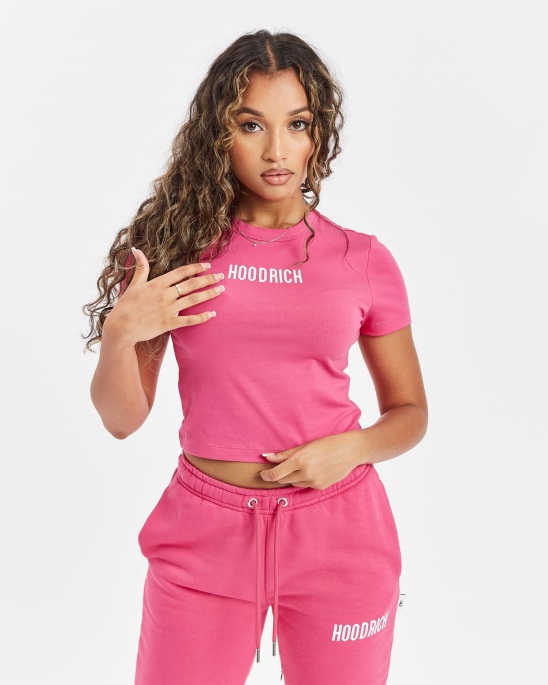 Og Storm Tailliertes T-Shirt Pink/white Hoodrich