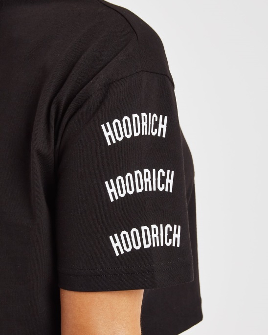 Hoodrich Schwarz/weiß/pink Og Breeze Kurz Geschnittenes T-Shirt
