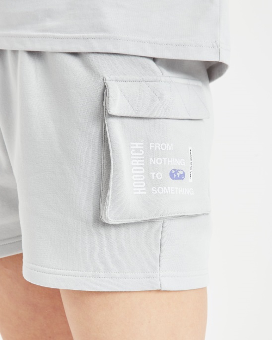 Og Frenzy Cargo-Shorts Oyster/white/violet Hoodrich