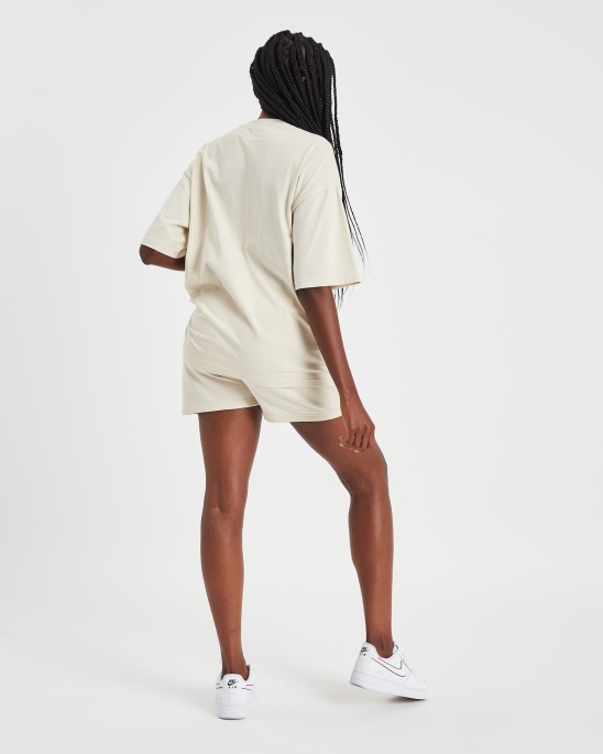 Hoodrich Oatmeal/White Og Storm Shorts