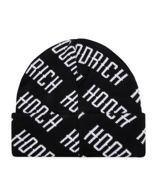 Schwarz/weiße Kapuzenmütze Mit Logo