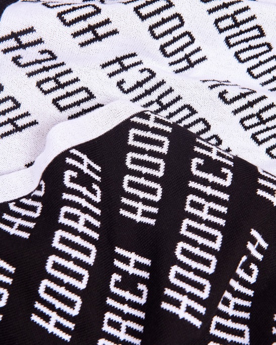 Schwarz/weiße Og-Logo-Mütze Und Wendbarer Schal Mit Kapuze